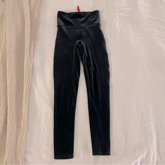 SPANX Pants - $98 Spanx Velvet Gray/Blue Full Length Leggings